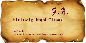 Fleiszig Napóleon névjegykártya